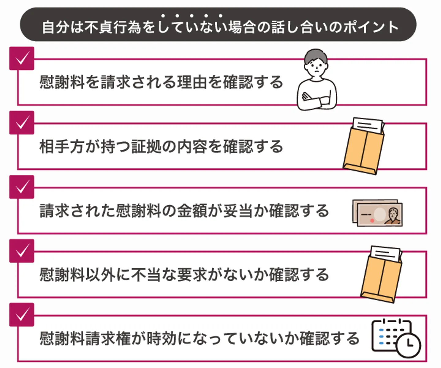 自分は不貞行為をしていない場合の話し合いのポイント